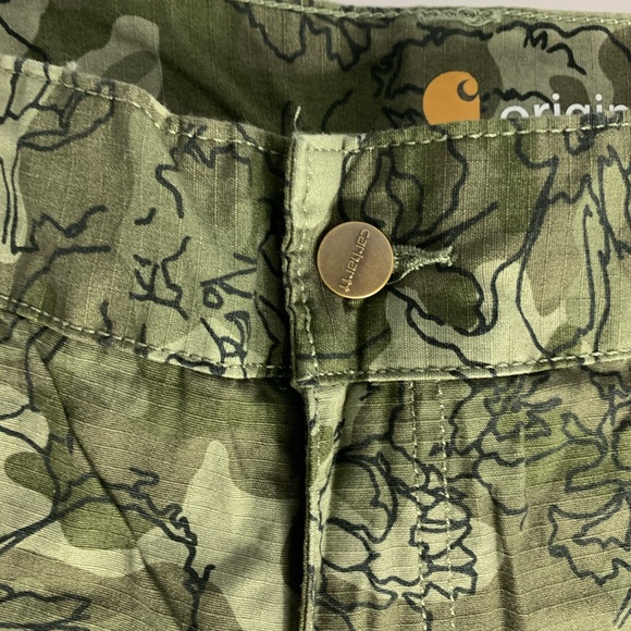 Carhartt Original Fit El Paso Shorts Green Camo - Picture 7 of 11